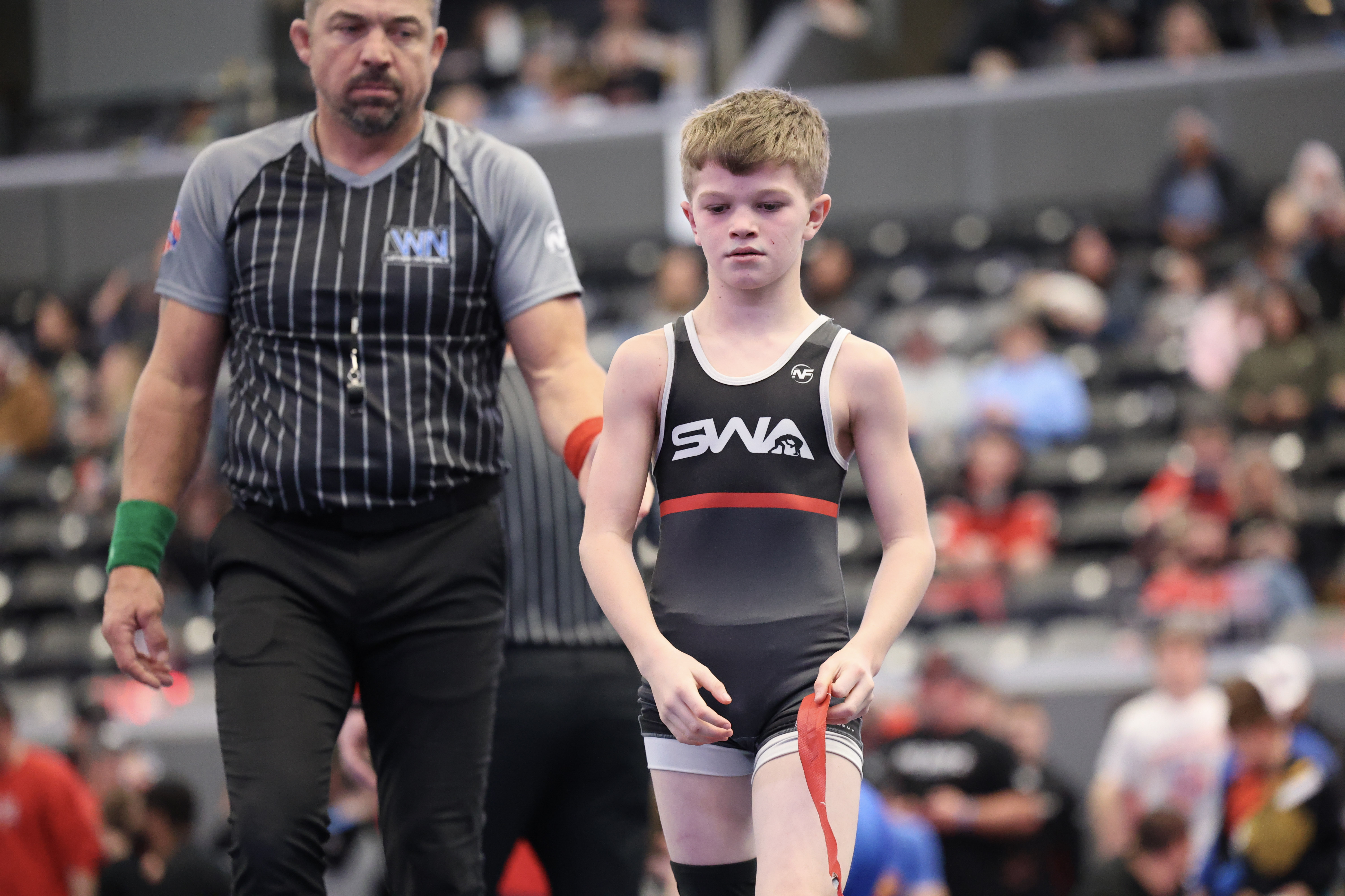 SWA wrestler at competition